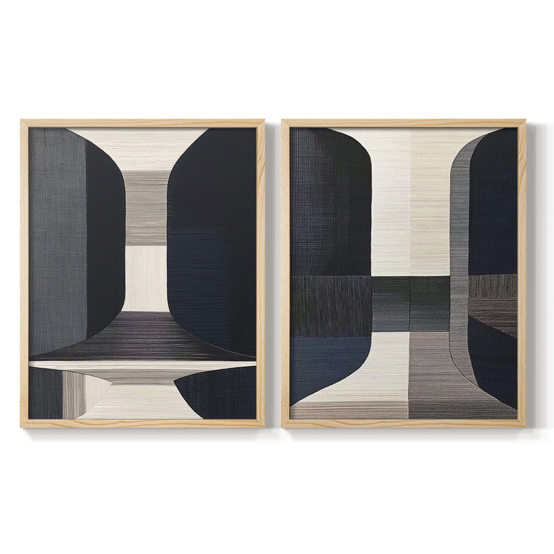 Série ABSTRACT DCLxxl III - Impression encadrée de qualité supérieure - prête à être accrochée - aucun clou requis - aucun clou requis