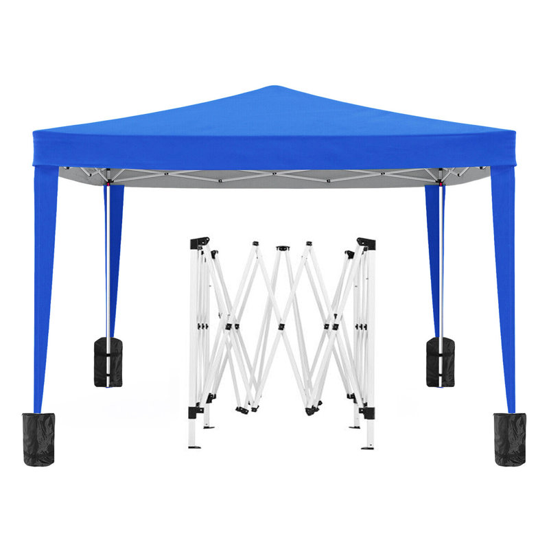 Auvent de jardin portatif 10 pi x 10 pi avec 4 parois latérales amovibles - Ez Pop Up pour l'extérieur, la plage, le camping, les événements de tente de blocage de mariage, la protection de camping, imperméable