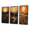 «Golden Sunset In The Retro Mountain Meadows II», 3 pièces sur toile