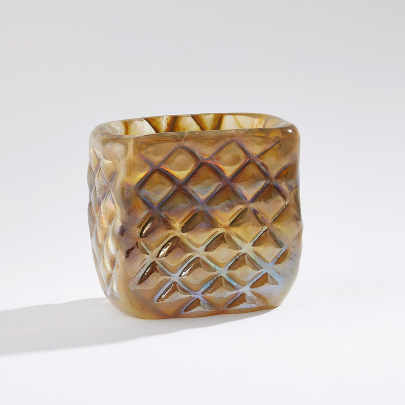 Quilted Vase-Iris Gelp-Wide, Iris Gelp
