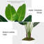  Arbre de 49 po en forme de feuille de bananier en pot 49 po, décoré contre les rayons UV pour la décoration intérieure (ensemble de 2)