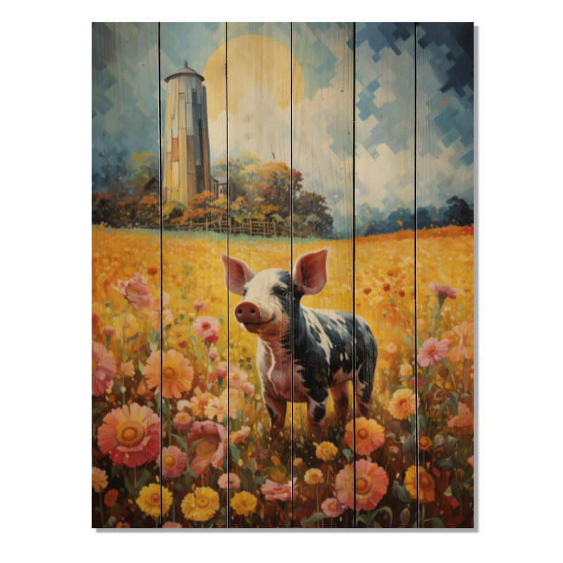 Roaster Barnyard Serenade V sur bois, H 32 po x l 24 po x P 0,78 po