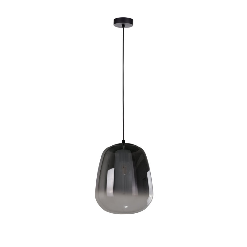 Crestwood 1 - Light Single Pendant, Black, Smoky
