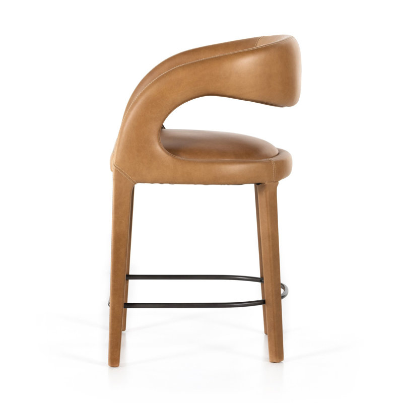 Geoffrey Counter & Bar Stool, Sonoma Butterscotch/Top Grain Leather, Counter Stool (26.57" Seat Height)