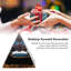 Ornement en forme de pyramide en cristal fait à la main 6 cm