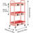 3-Tier Rolling Cart with Wheels,Multifunction Utility Storage carts, Kitchen Storage Organizer,Mobile Shelving Unit-113915495