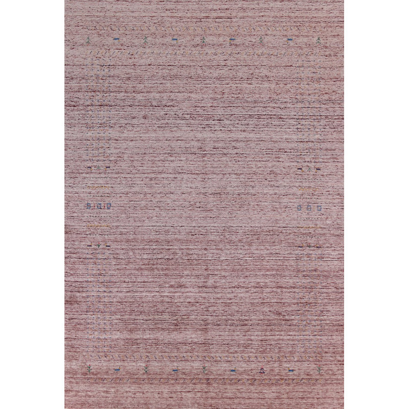 Handmade Gabbeh Style Indian Area Rug 8x11