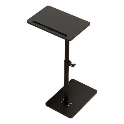 Sofa Armrest Tray Table For Couch - 360° Swivel Height Adjustable End For Small Spaces, Snack Side Table For Bed Or Chair With Phone & Tablet Slot (Standard)