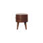 Table basse avec pieds en bois massif avec rangement Capricorni