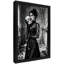 «Black», encadré noir, rétro, gothique romantique, dames et crâne, art mural, impressions de style rétro-1182324856