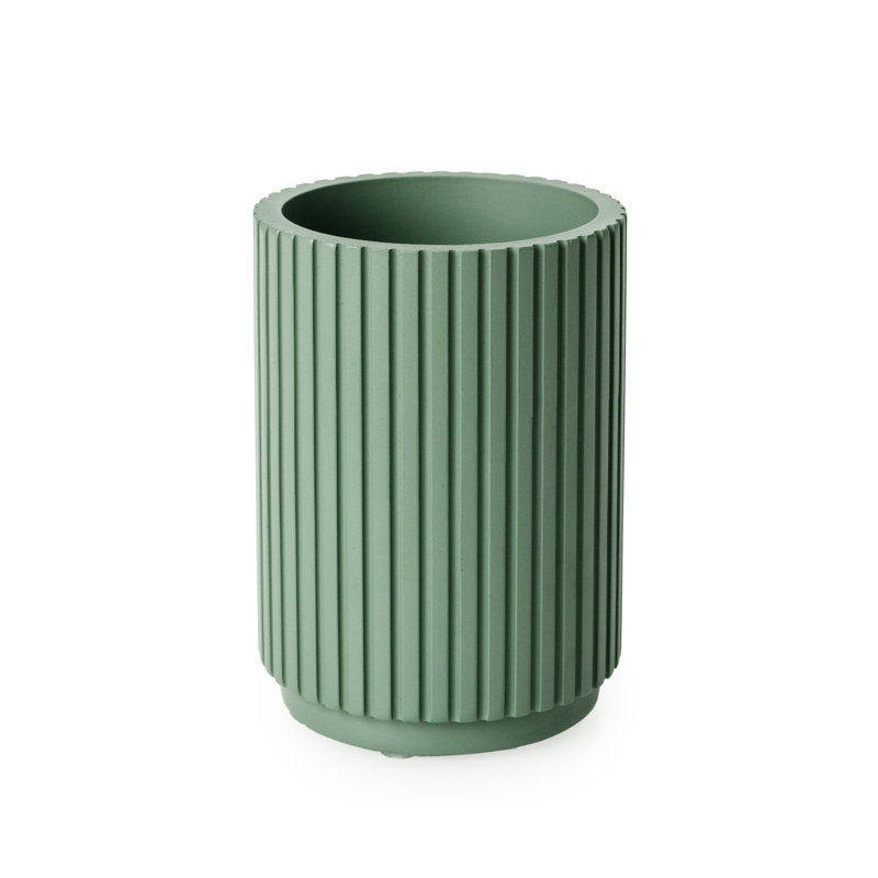 Blue Canyon Polyresin Bathroom Accessory Set, Green