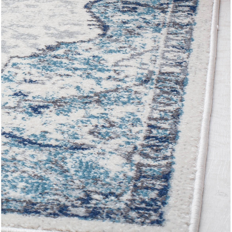 Hailey Vintage Bluebonnet Area Rug, Runner 2'6" x 8'