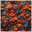 Couvre-lit matelassé orange et bleu-126077893