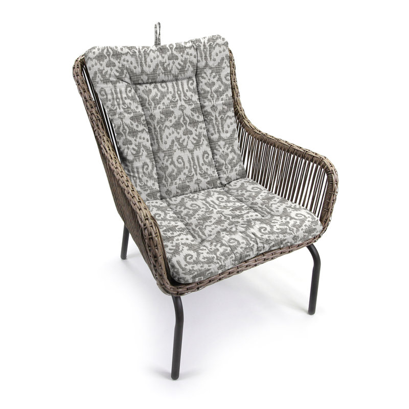 Coussin de chaise d'extérieur 21 "x 38" avec attaches et boucle (ensemble de 2)