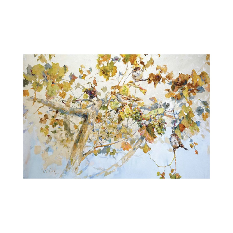 «Grapes Tree» par Ihor Juk - reproduction d'art, H 8 po x l 12 po x P 0,75 po