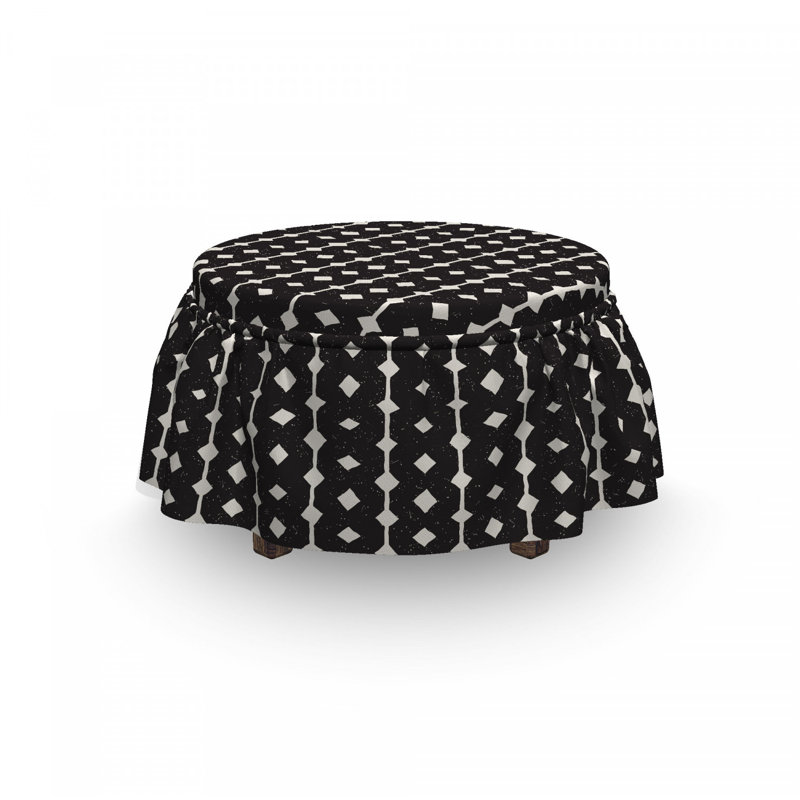 Housse pour repose-pieds art rhombus lines
