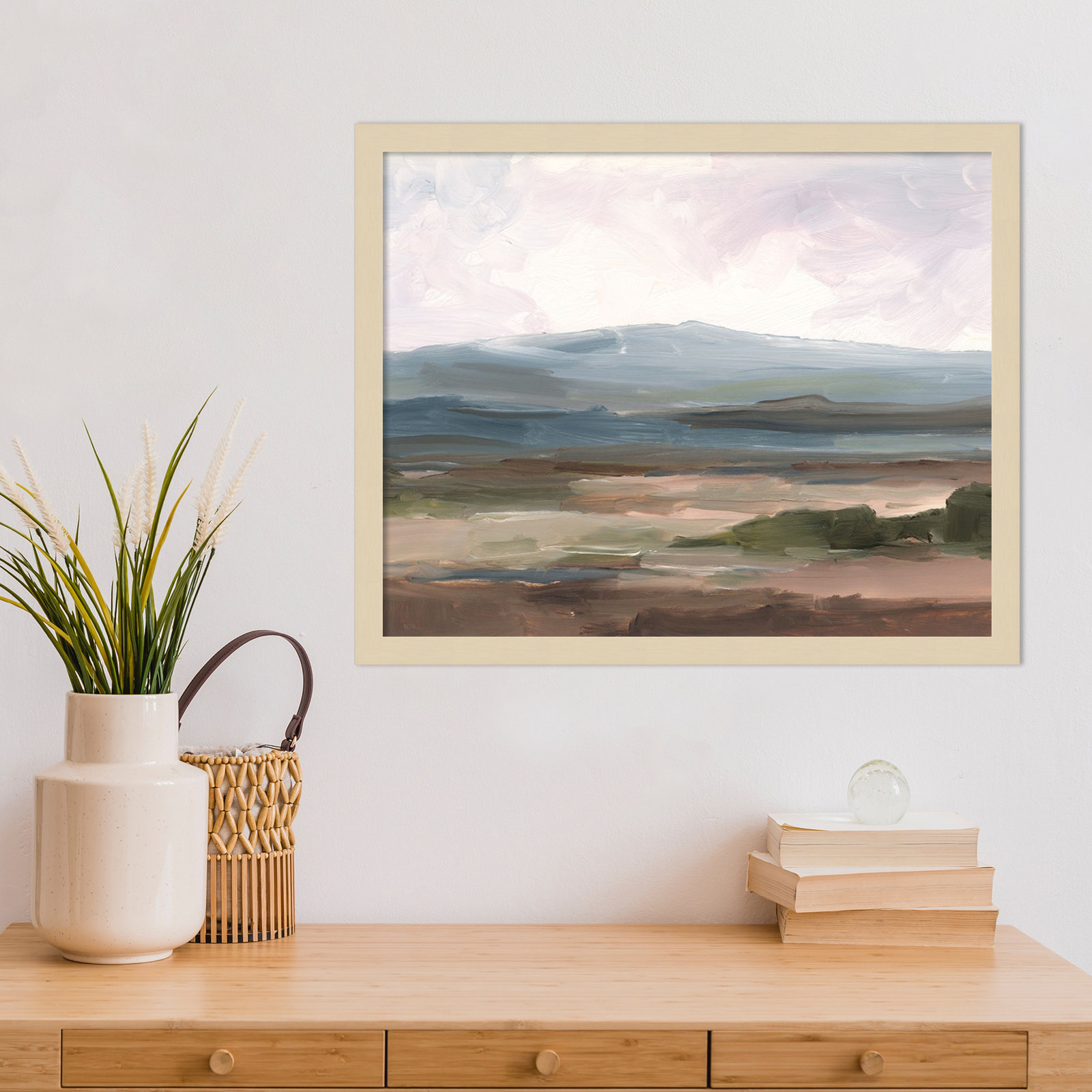 Ethan Harper "Serene Mountain Study II" Print, Brown, 17" H x 21" W