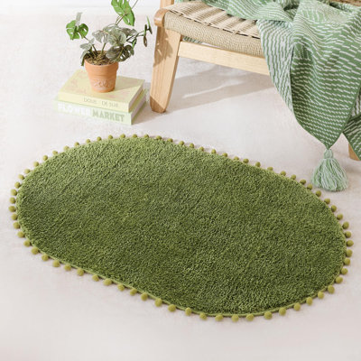Tapis ovale avec tapis de bain Yyddeo