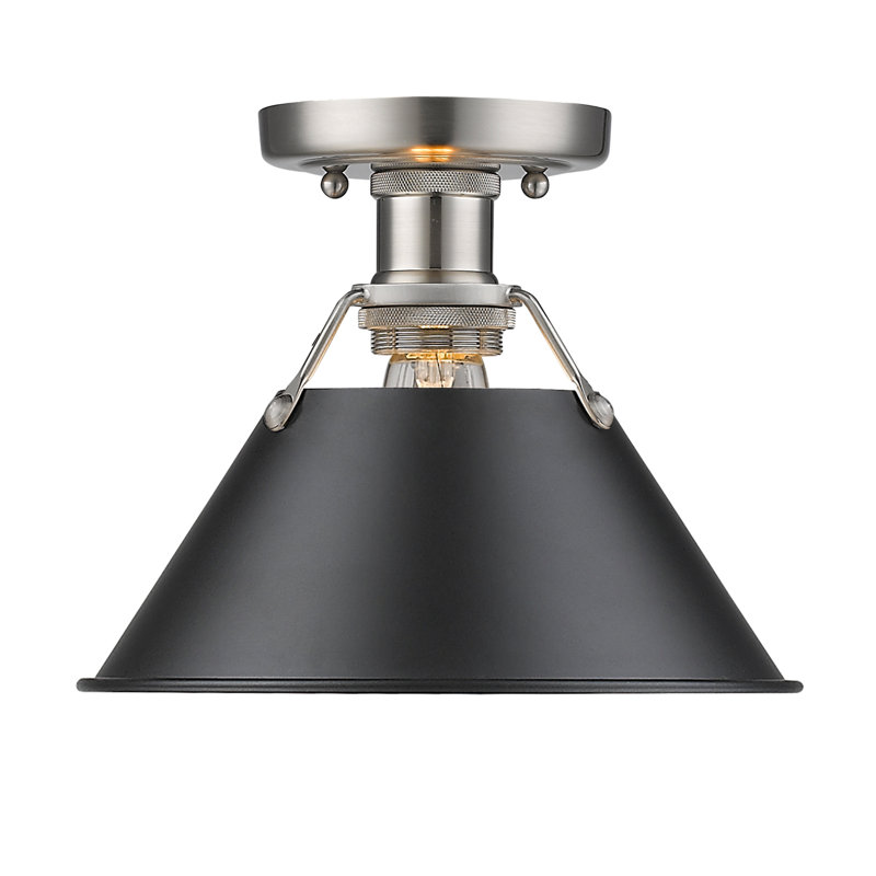 Weatherford Flush Mount, Pewter, Matte Black