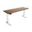 Skyscraper Electric Height Adjustable Standing Desk, Dual Motor and Digital Control with Memory, 72x24, Walnut Block Top with White Frame-765077067-765077061