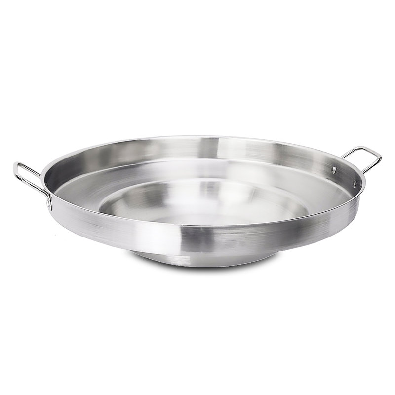 Barton 23" Stainless Steel Outdoor Cooking Comal with Handles