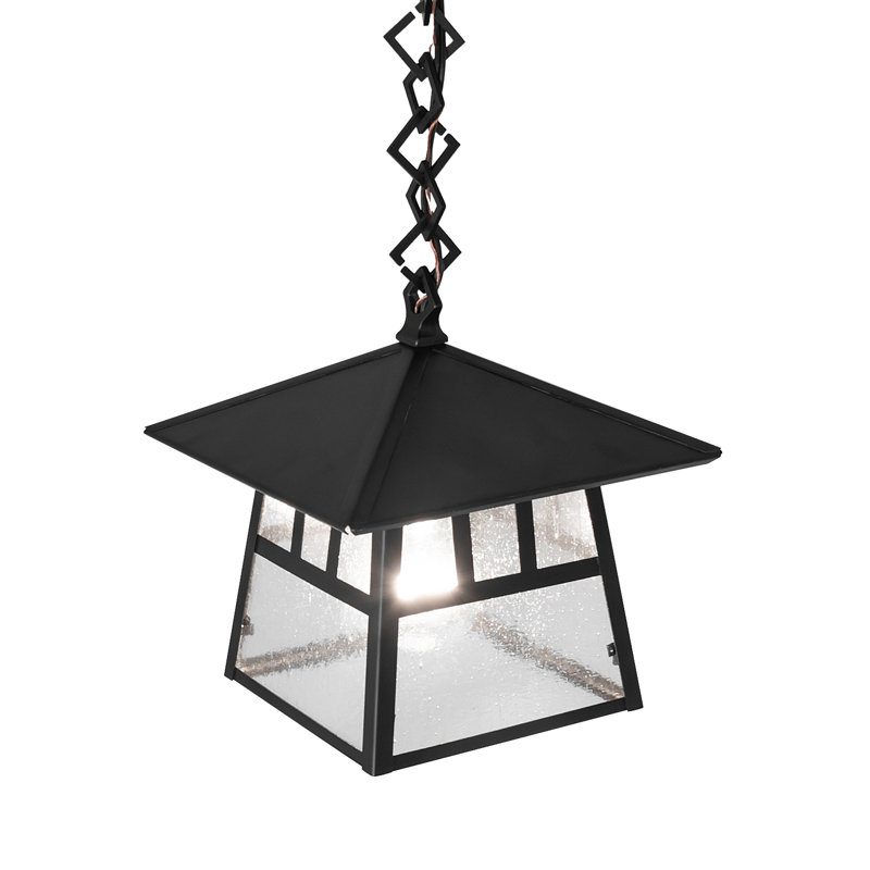 8" Square Stillwater Double Bar Mission Pendant