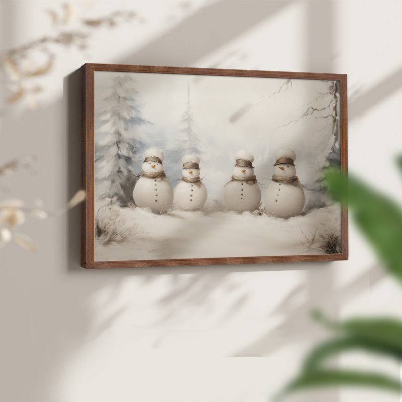 «Chirstmas Art» - DCCDXLV - Reproduction encadrée - Restickable, H 8 po x l 10 po, Noyer