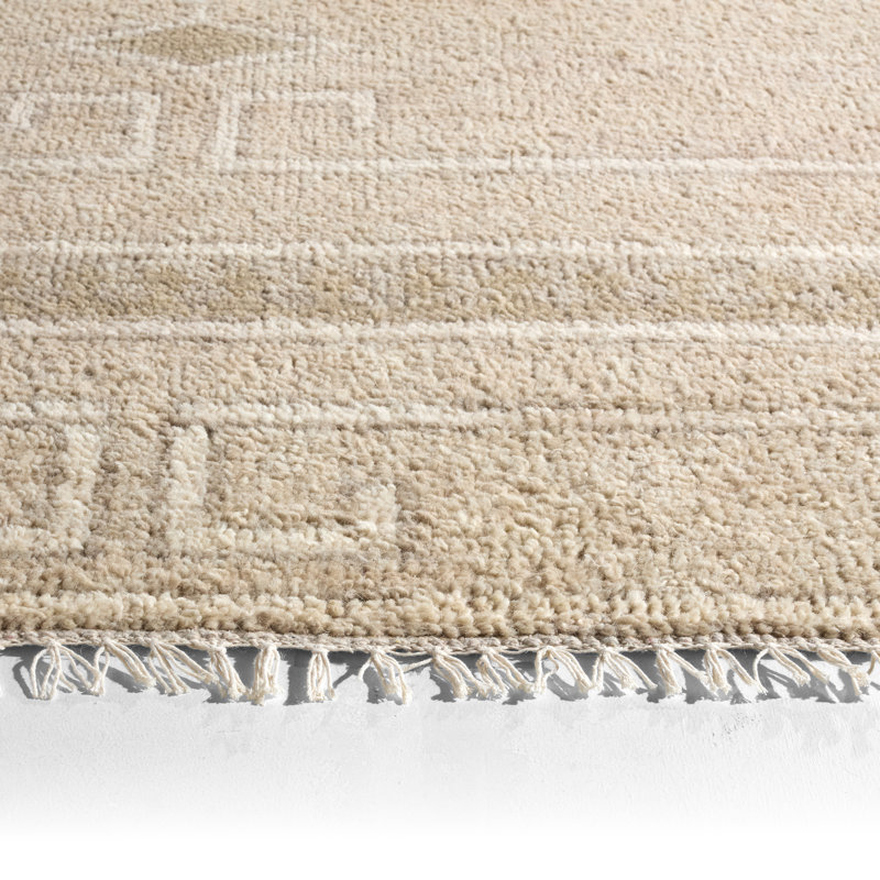 Jaipur Living Cohar Hand Knotted Medallion Beige/Cream Area Rug (9'X12'), Rectangle 10' x 14'