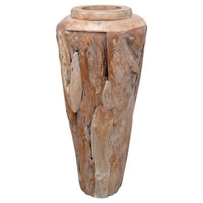 Amher Handmade Wood Floor Vase