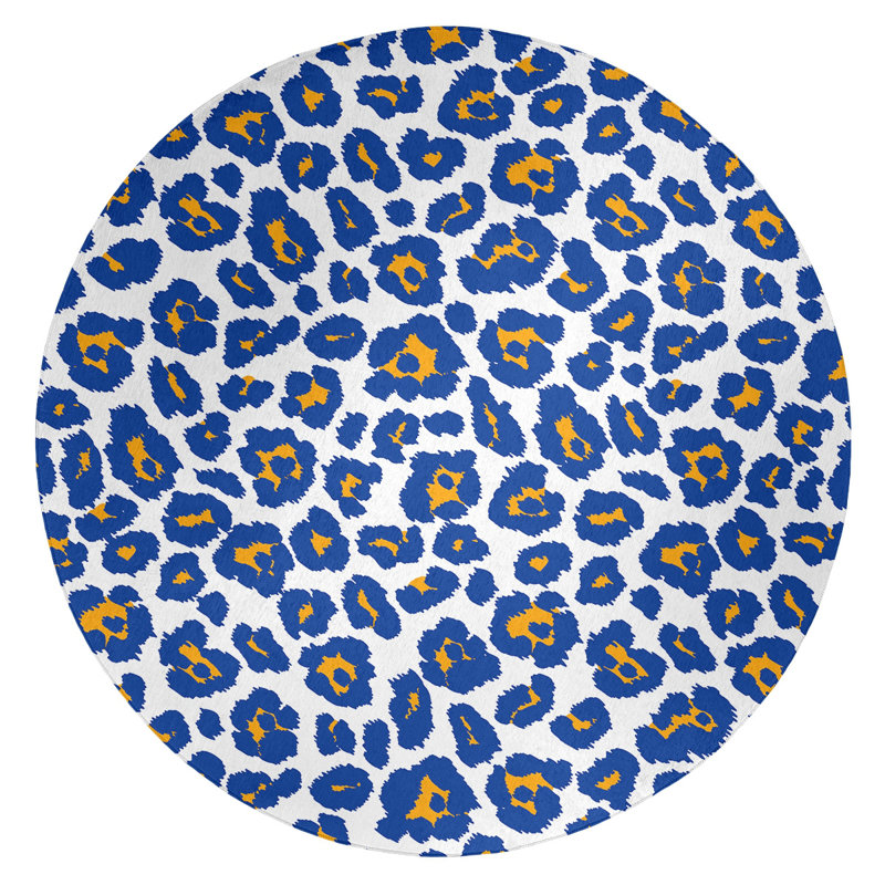 Animal Print Indoor Rug, Round 5'