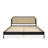 Beiro Solid Wood Rattan Platform Bed with Headboard, Bohemian and Mid-Century Bed Frame-1132484771-1132484774