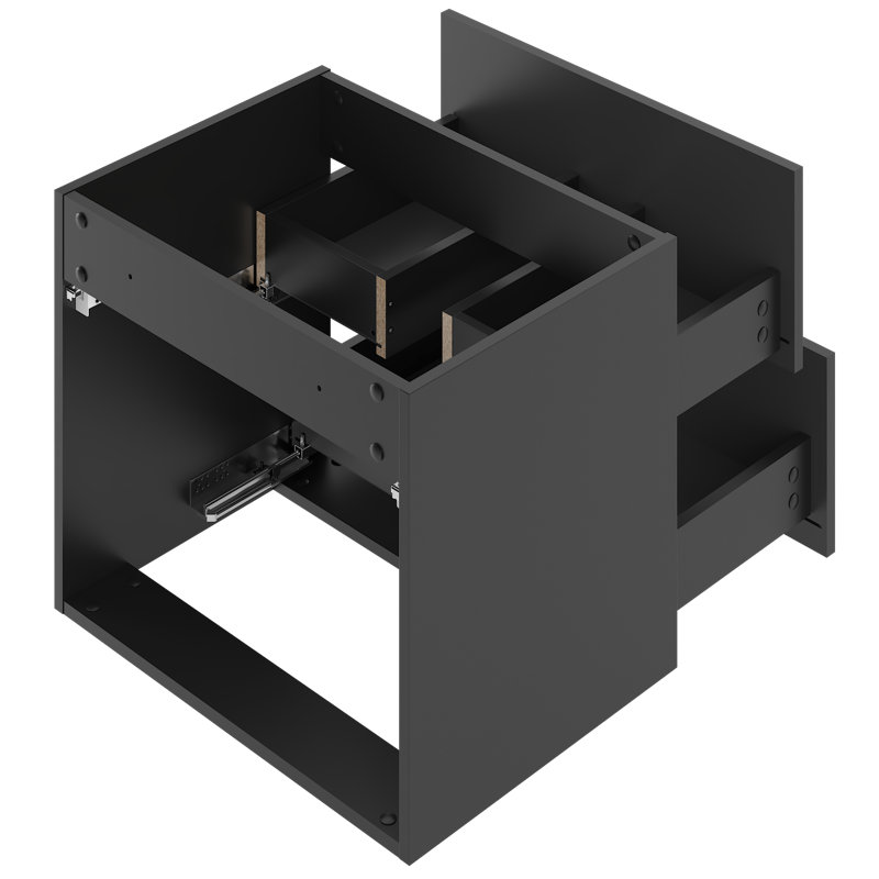 Adne Bathroom Storage Furniture Set, Black
