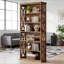 Bibliothèque classique en bois, tablettes élégantes, bibliothèque autoportante robuste