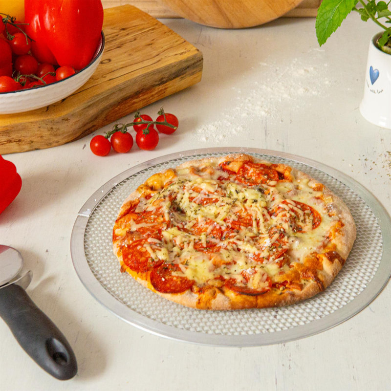 Argon Tableware - Non-Stick Aluminium Pizza Screens - Set of 2, 25cm L