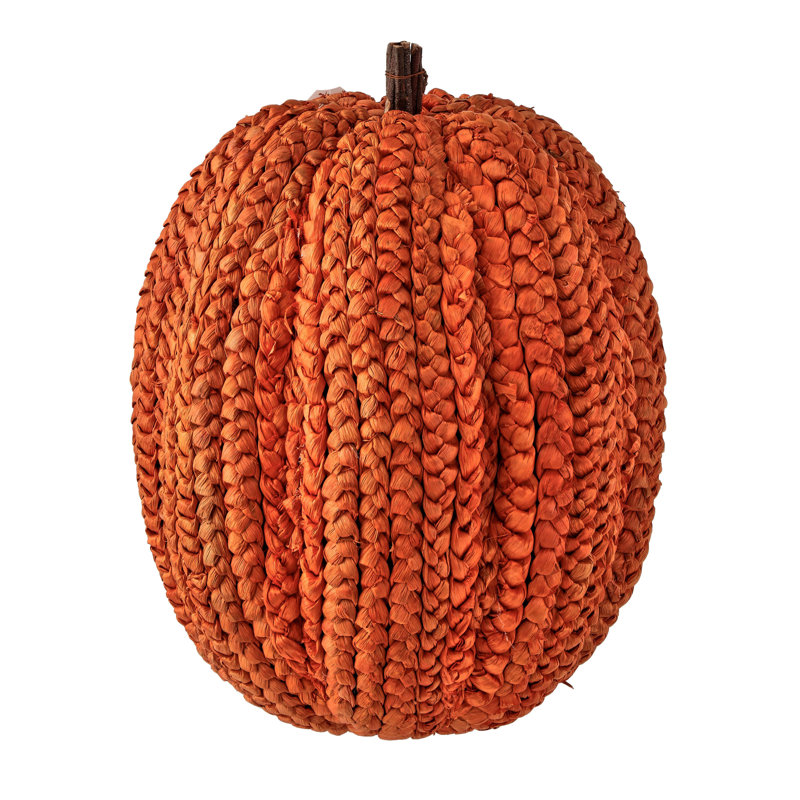 Présentoir tissé panier citrouille, Orange, H 19 po x l 15 po x P 15 po