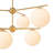 6-Light Opaque White Glass Sphere Tiered Chandelier