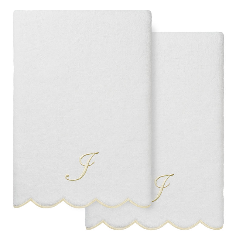  Ensemble de serviettes de bain personnalisables 100% coton turque ADORNIA 2PC, I, Serviette de bain - paquet de 2