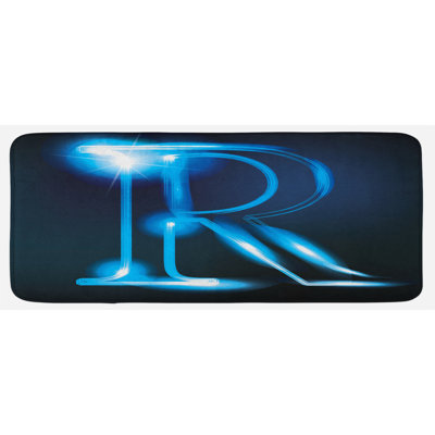 Tapis de cuisine bleu et noir