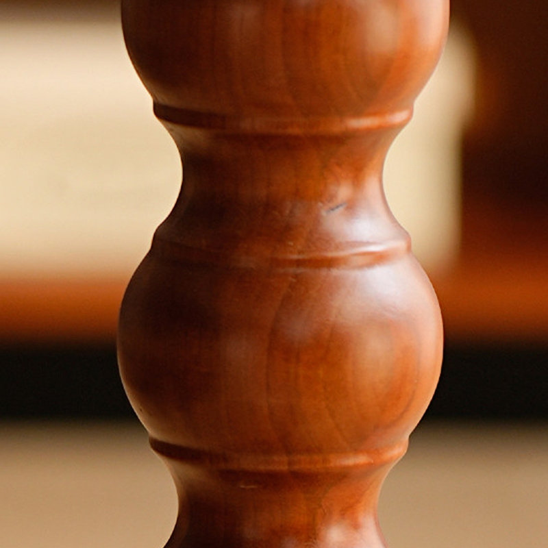 Table d'appoint ronde en bois de cerisier brun durable