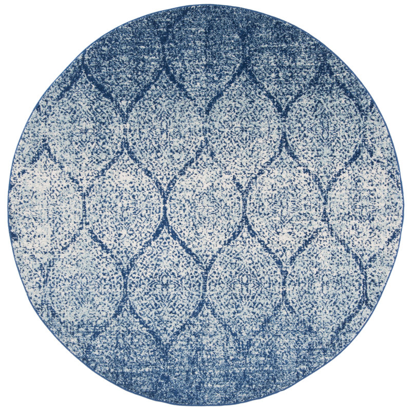 Valeria Performance Geometric Rug, Round 6'7"