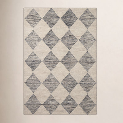 Chris Loves Julia x Loloi Francis Wool Beige / Charcoal Rug