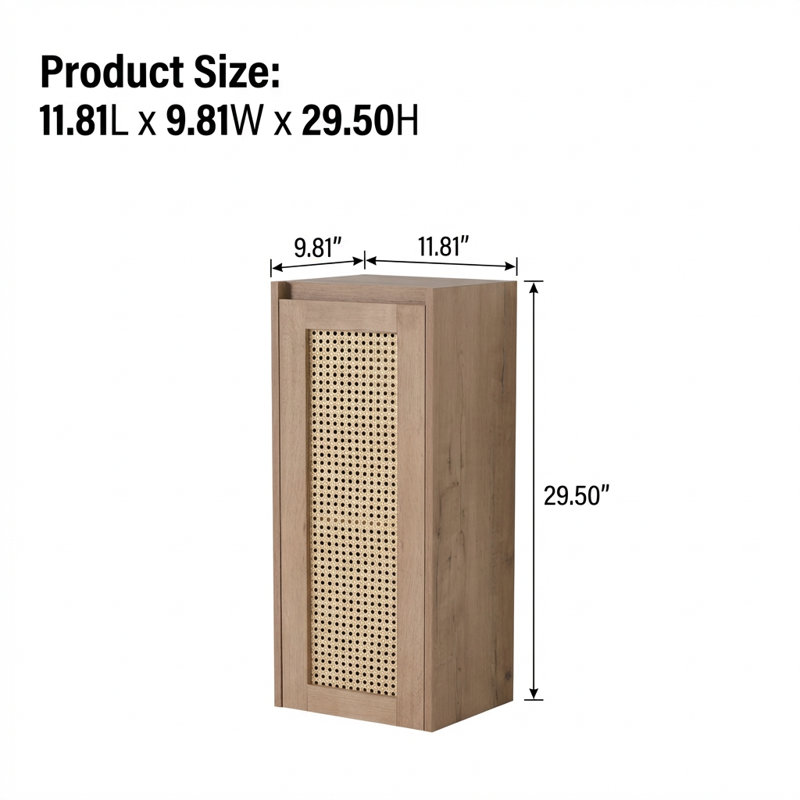 Wall-Mounted Bathroom Storage Cabinet with Soft-Close Doors and Floating Design