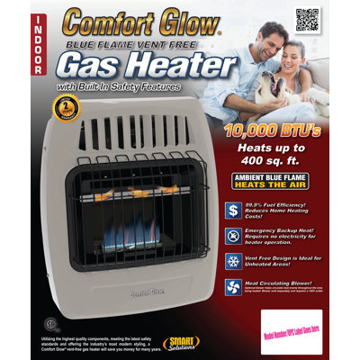 Chaufferette murale sans conduit au propane (LP) 10 000 Btu Comfort Glow - CGP150