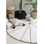 Handmade Tufted Round 5'3" Cotton Area Rug in Beige/Black