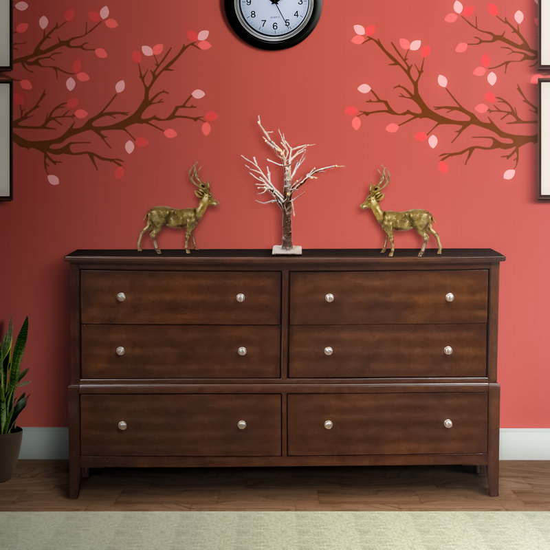 Commode double 6 tiroirs Key, Brun