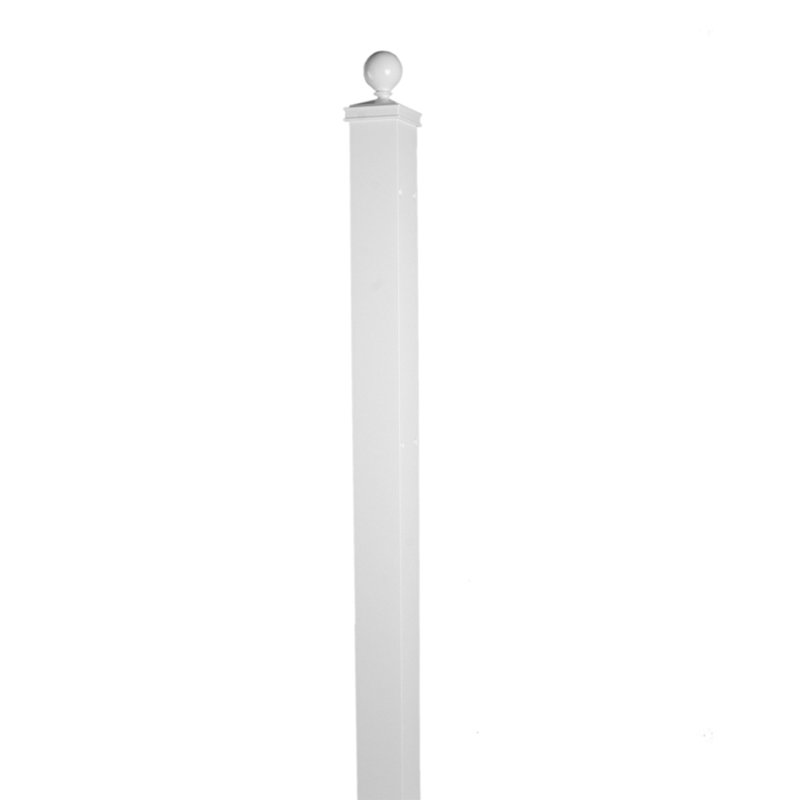 77'' H Square Standard Post, White