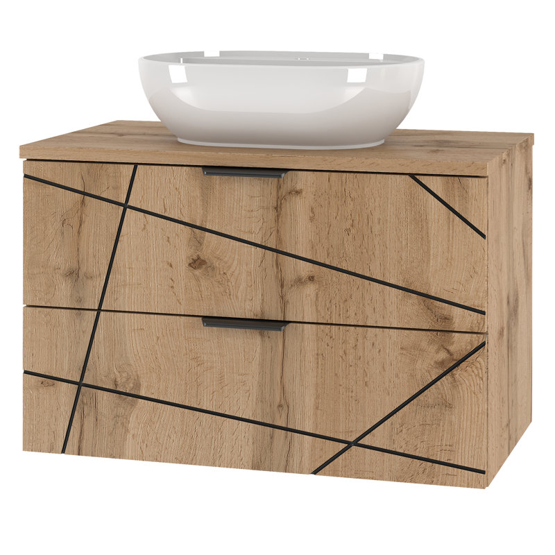 Aree Bathroom Storage Furniture Set, Natural