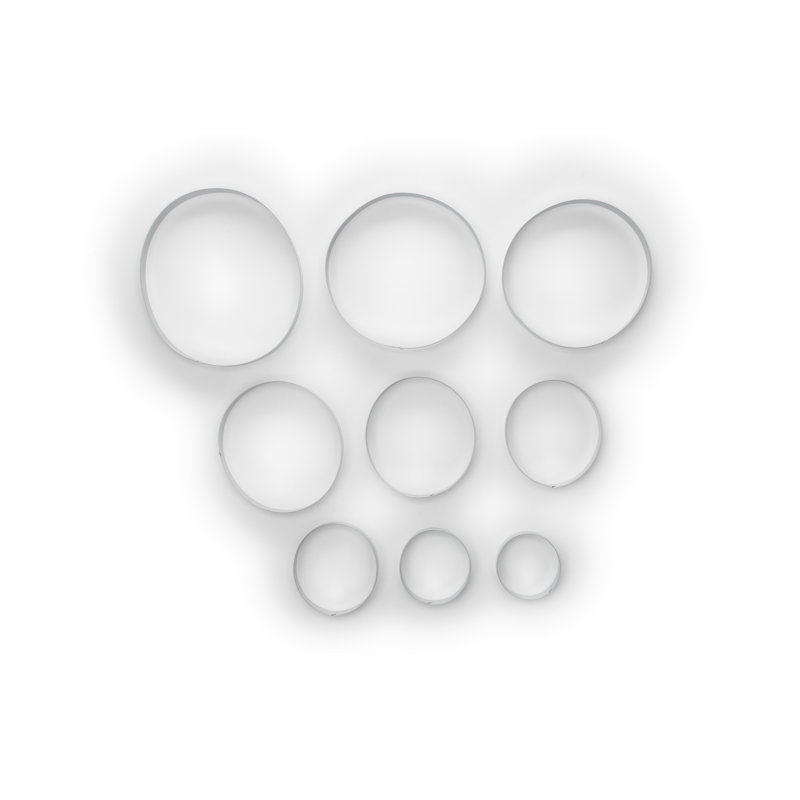 Fox Run Brands 9 Piece Round Cookie Cutter Set