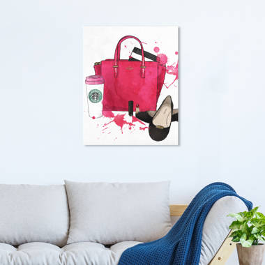 12 X 12 Treasured Handbag Fashion And Glam Unframed Canvas Wall Art In  Pink - Oliver Gal : Target