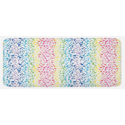 Cottage / Country Polka Dots Polyester Kitchen Mat